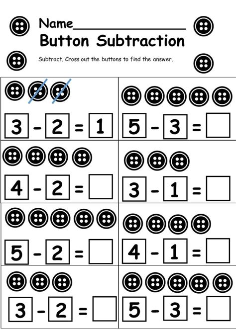 Button Subtraction - kindermomma.com