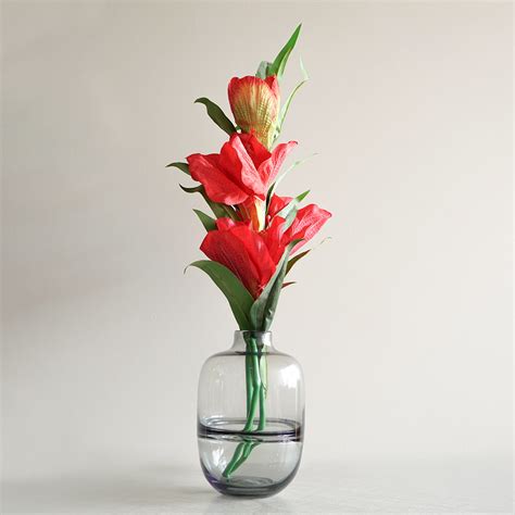 Animus Black Shaded Glass Vase – Modern Handblown Decorative Vase ...