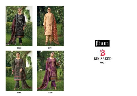 Bin Saeed Vol 7 Jihan Lawn Karachi Salwar Suits – Kavya Style Plus