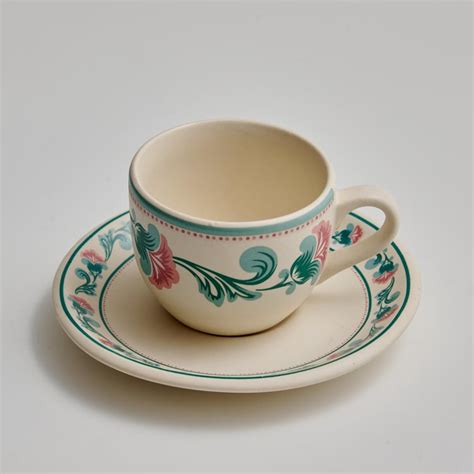Buy Corsica Mohar Stoneware Printed Cup and Saucer - 180ml from Corsica ...