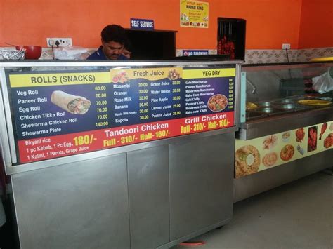 Menu at Kabab King, Bengaluru, 14/1