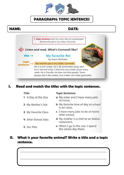 Image result for Topic Sentence Words