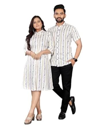 Buy AMI FASHION Khadi Cotton Jacquard Design Couple Matching Set Men ...