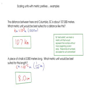 Fillable Online Scaling units with metric prefixes Fax Email Print ...