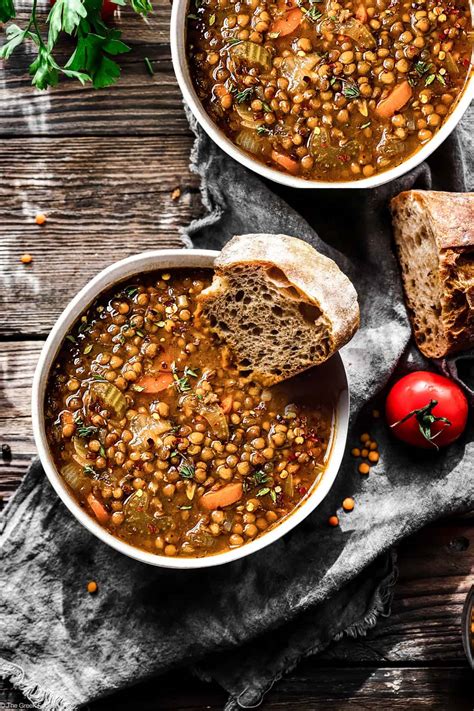 Greek Lentil Soup - Fakes - The Greek Foodie
