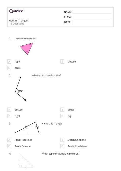 50+ Triangles worksheets for 6th Class on Quizizz | Free & Printable