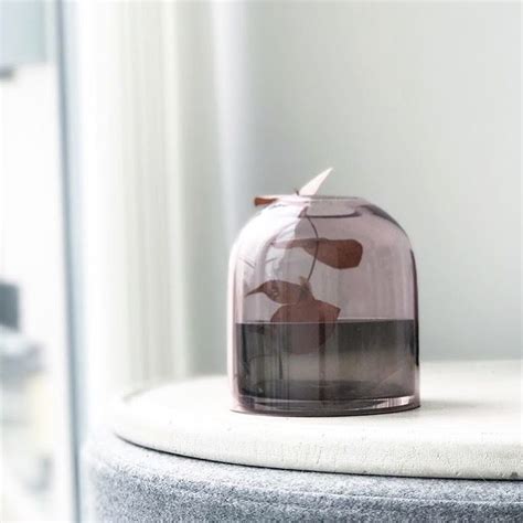 现货丹麦进口AYTM正品TOTA玻璃花瓶双层 烛台 植物罩 花器三色-单品-美间（软装设计采购助手）