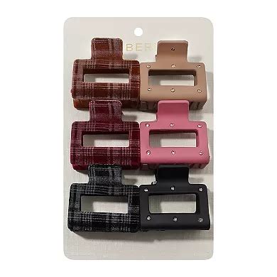 Emberly Small Cut Out Claw Clip 6-Pk.