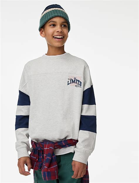 Buy Cotton Rich No Limits Graphic Top (6-16 Yrs) at Marks & Spencer