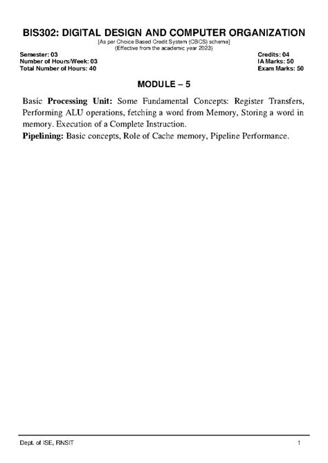 BIS302 DDCO Module 5 - notes - BIS302: DIGITAL DESIGN AND COMPUTER ...