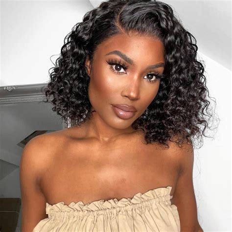Celie Loose Deep Bob Lace Wig Color 99J Short Cut Wig | Celie Hair