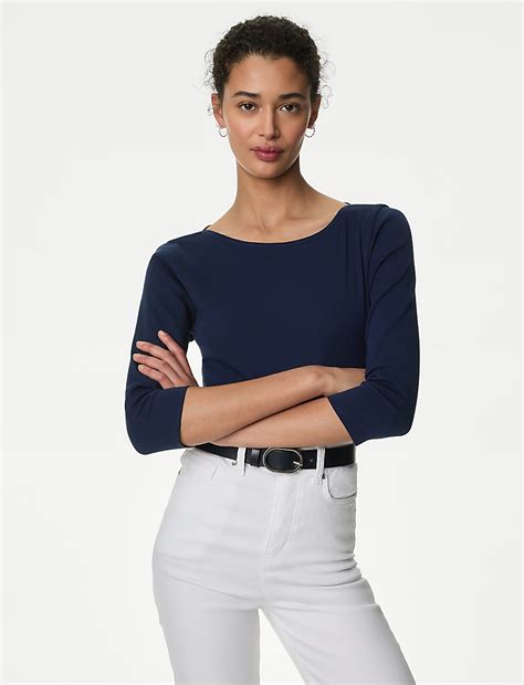 Buy Pure Cotton Slim Fit Top at Marks & Spencer