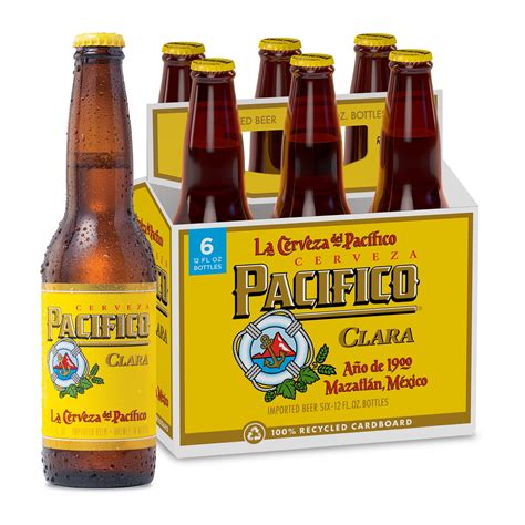 Pacifico Clara Mexican Lager Import Beer, 6 Pack 12 fl. oz. Bottles, 4. ...