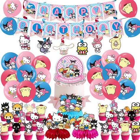 Buy 59 Pcs Kawaii Birthday Party Supplies, Kawaii Cute Party ...