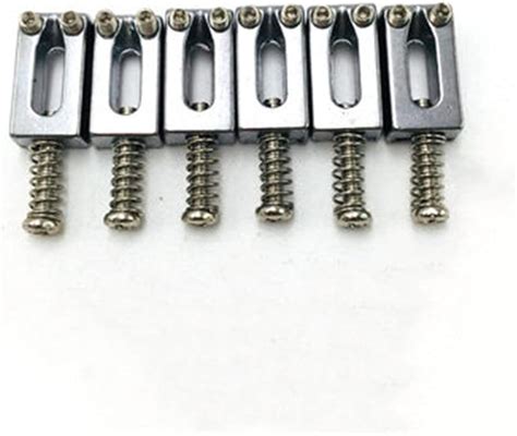Buy Pack of 6 Stainless Steel Guitar Bridge Saddles 10.5mm String ...