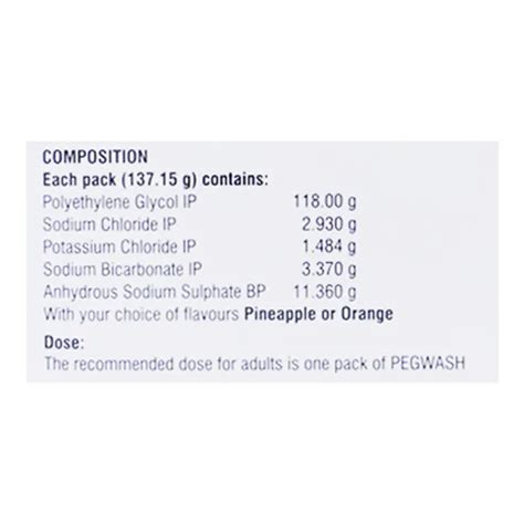 Buy Pegwash Sachet 137.15 gm online | Uses, Side Effects, Price and ...