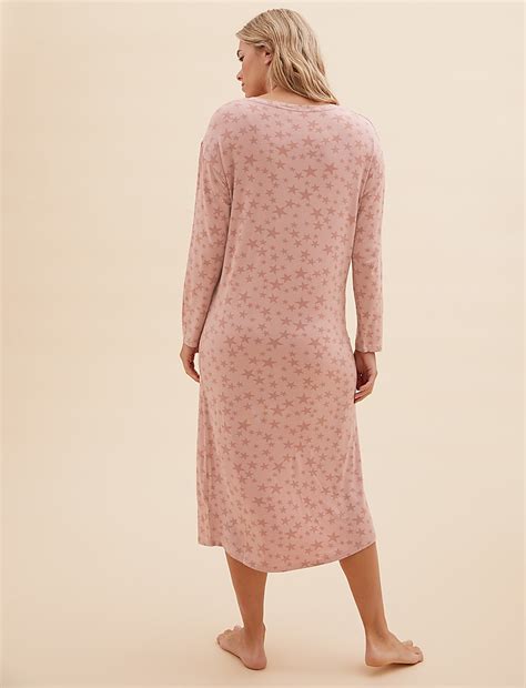 Buy Star Print Long Nightdress at Marks & Spencer
