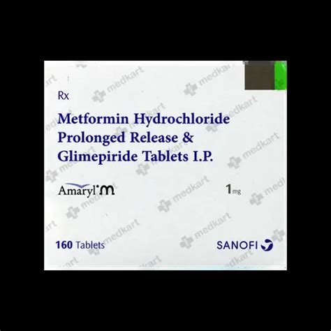 AMARYL M1 TABLET 20'S : View Price, Combination and Alternatives | Medkart