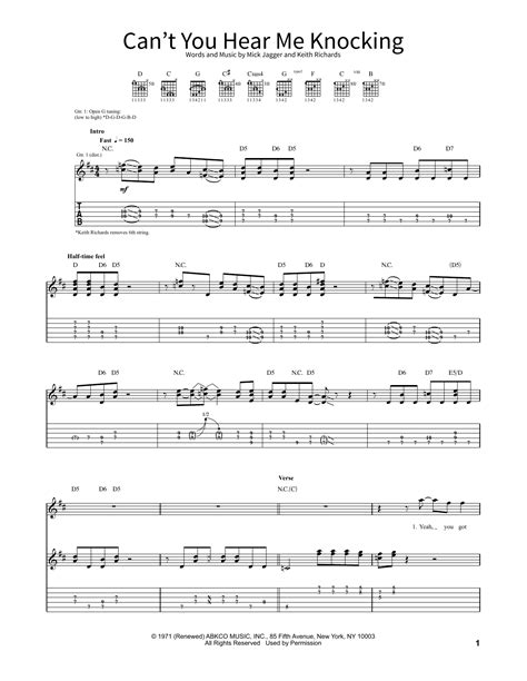 Can't You Hear Me Knocking par The Rolling Stones Partitions pour ...