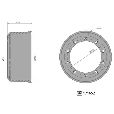 febi | 171652 | Brake Drum | bilstein group partsfinder | Official ...