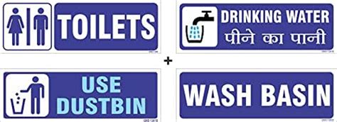 Aditya Sign® General Sign Toilets, Use Dustbin, Drinking Water, Wash ...