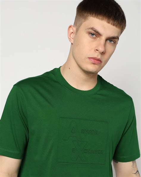 Men Green Logo Execution Regular Fit T-Shirts