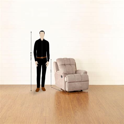 Buy Rossford Fabric 1-Seater Recliner - Beige from Home Centre at just ...