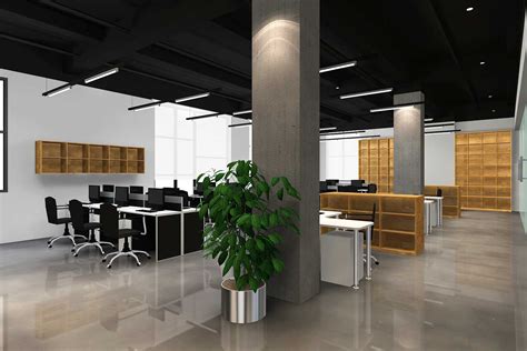 房地产公司办公室装修设计效果图_岚禾设计