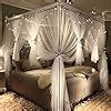 Divayanshi Drape Netting 4 Corners Post Canopy/Bed Curtain for Girls ...