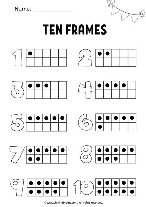 Printable Ten Frames 1 20 Free