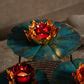 Buy Teal Petal Lotus Diya Stand (Set of 3) Online in India - Mypoojabox.in