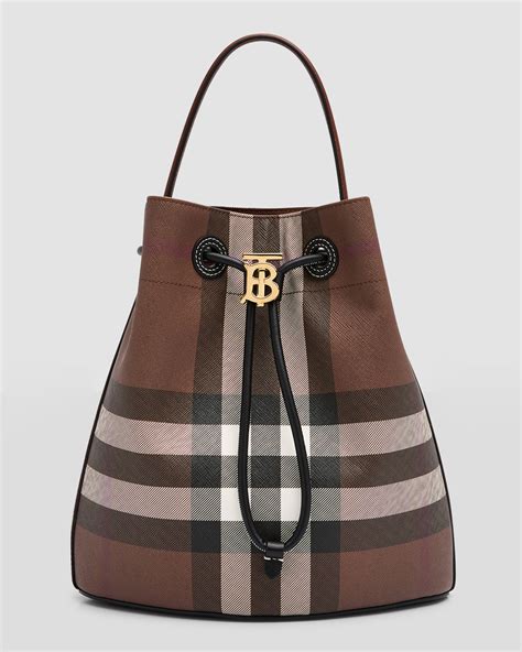 Burberry Check Drawstring Bucket Bag | Neiman Marcus