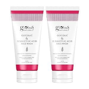Globus Naturals Pimple Clear Glycolic & 1% Salicylic Acid Face Wash ...