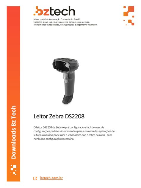 Manual Leitor Zebra ds2208 1 | PDF