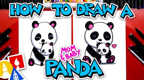 How To Draw Mom And Baby Panda - Art For Kids Hub — Free Drawing Lessons for Kids