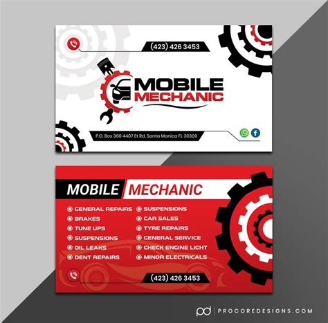 Mechanic Business Card Design 的图像结果
