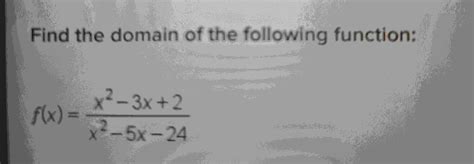Solved Find the domain of the following | Chegg.com