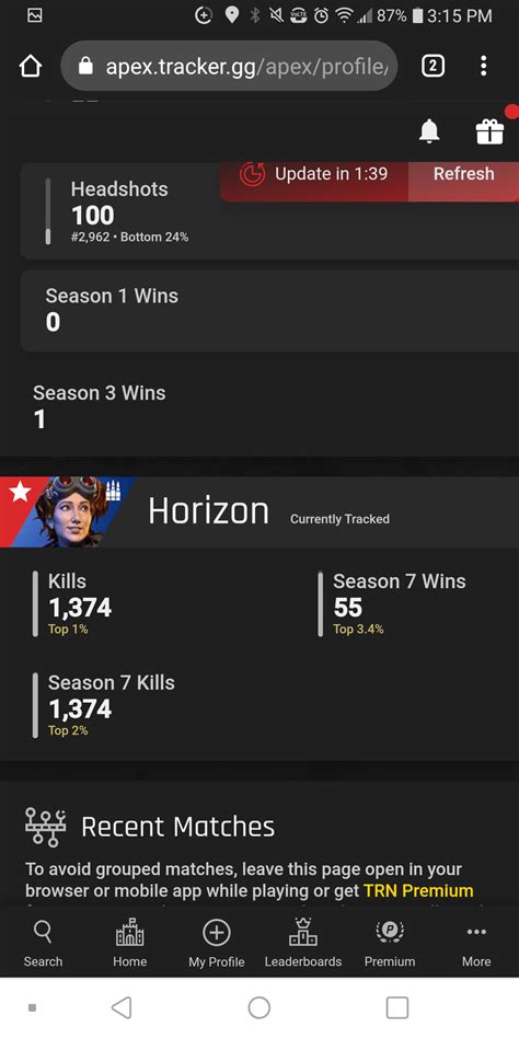 Apex stats Tracker for Horizon | Scrolller
