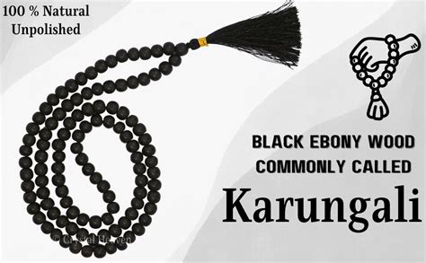 Certified Karungali Malai Original - Black Ebony Wood Mala - Original ...
