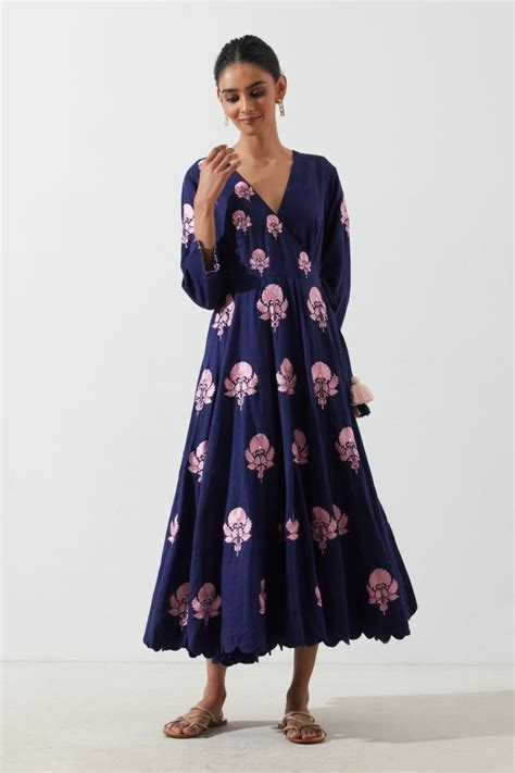 NEEL PHOOL KURTA SET – labelearthen