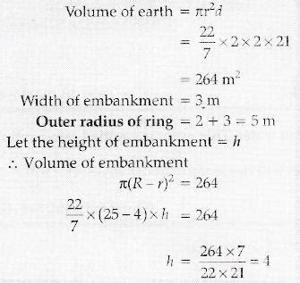 10. A well of diameter 4 m dug 21 m deep. The earth taken out of it has ...