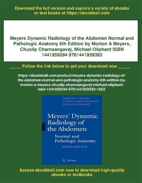 13396 - Meyers dynamic radiology of the abdomen normal and pathologic ...