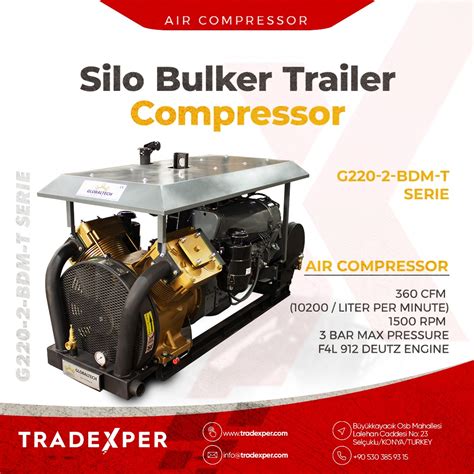 TRADEXPER | SILO BULKER TRAILER COMPRESSOR G220-2-BDM-T SERIE 360 CFM ...