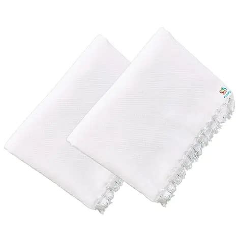 Fassify® 100% Pure Cotton Jacquard PREMIUM ULTRA SOFT WHITE BATH TOWEL ...