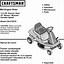 Image result for Craftsman 42 Inch Riding Mower Owners Manual