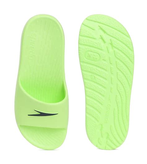 Buy Speedo Single Colour Slide Bright Zest-True Navy Footwear Online ...