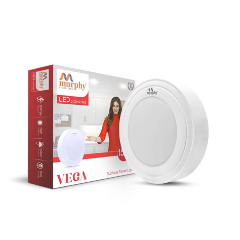 Murphy Vega Non False Ceiling 10Watts Round Surface LED Panel Light ...