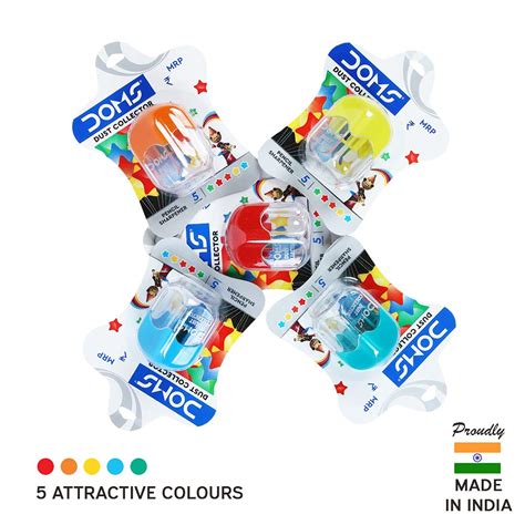 DOMS Multicoloured Dust Collector Sharpener Blister ( Pack of 1 ...