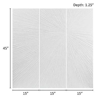 Madison Park Signature Sunburst Hand Painted Dimensional Resin Wall Art ...