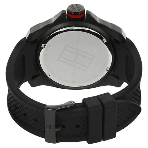 Buy Online Tommy Hilfiger Quartz Analog Black Dial Plastic Strap Watch ...